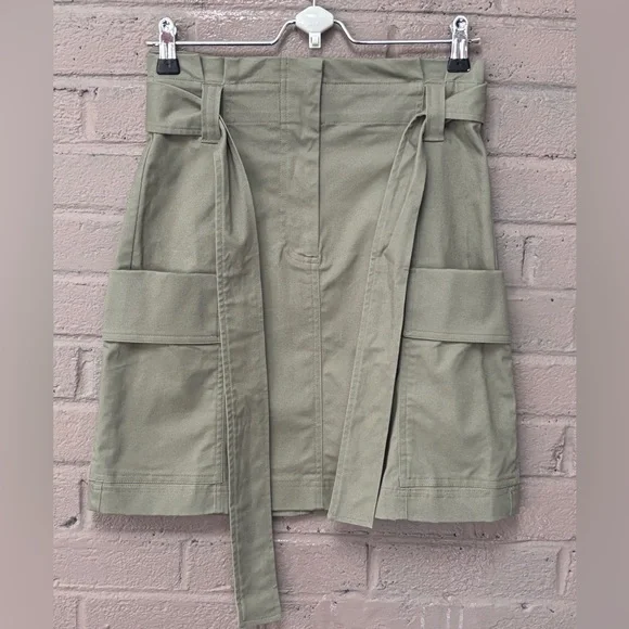 LOFT Olive Green cargo skirt 00 - Picture 6 of 8
